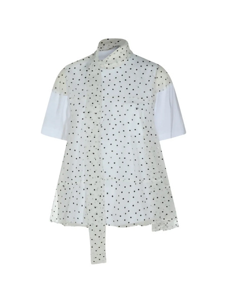  Sacai Polka Dot-pattern Blouse - White 