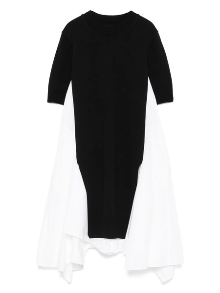  Sacai Poplin Dress - Black 