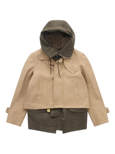  Sacai Quilted-collar Jacket - Brown 