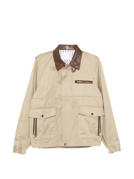  Sacai Shirt-collar Cotton Jacket - Neutrals 