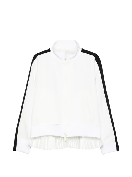  Sacai Stripe Pleated Jacket - White 