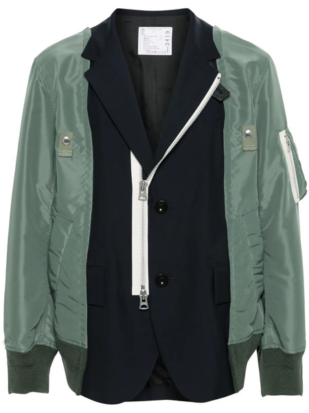  Sacai Suiting-style Panelled Jacket - Blue 