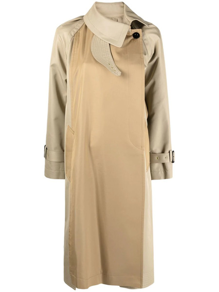  Sacai Two-tone Buttoned Coat - Brown 