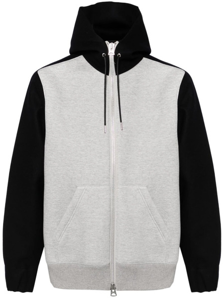  Sacai Wool Hooded Jacket - Grey 