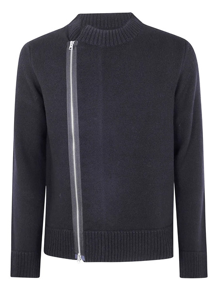  Sacai Zip-front Wool Cardigan - Black 
