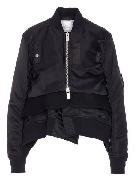  Sacai Zip-up Bomber Jacket - Black 