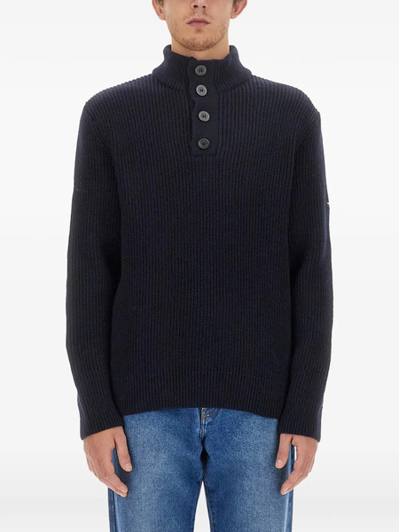  Saint James Buttoned Knitted Sweater - Blue 