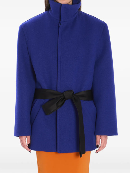  Saint Laurent Belted Coat - Blue 