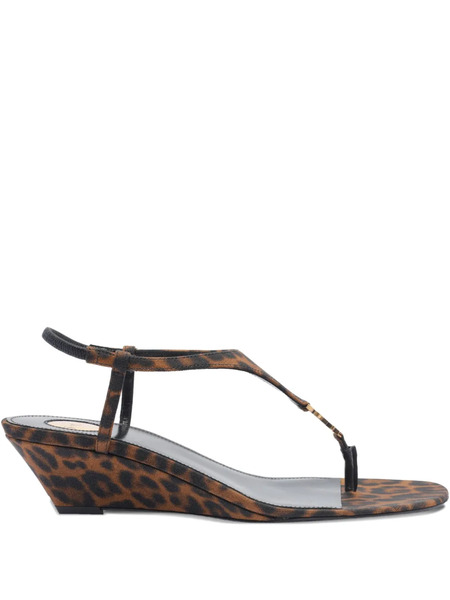 Saint Laurent Cassandra Sandals - Brown 