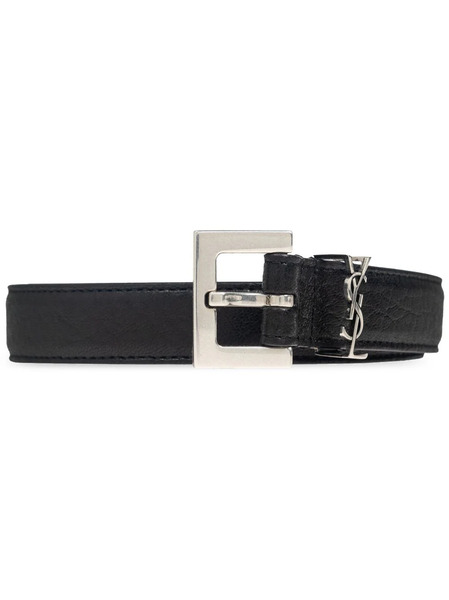  Saint Laurent Cassandre Loop Belt - Black 