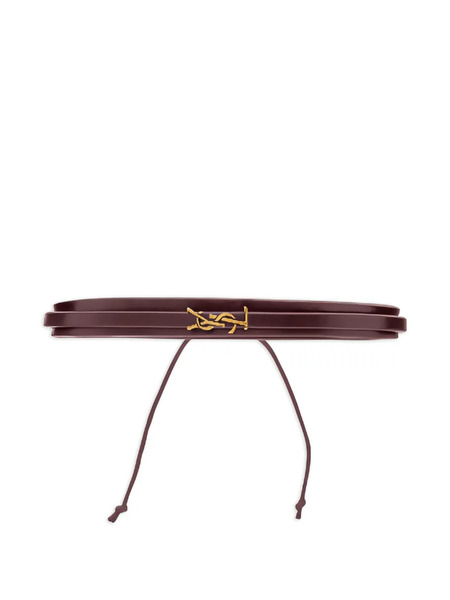  Saint Laurent Cassandre String Bracelet - Red 