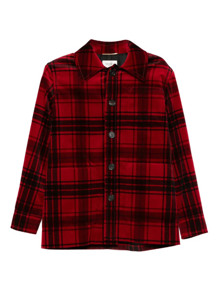  Saint Laurent Checked Jacket - Red 