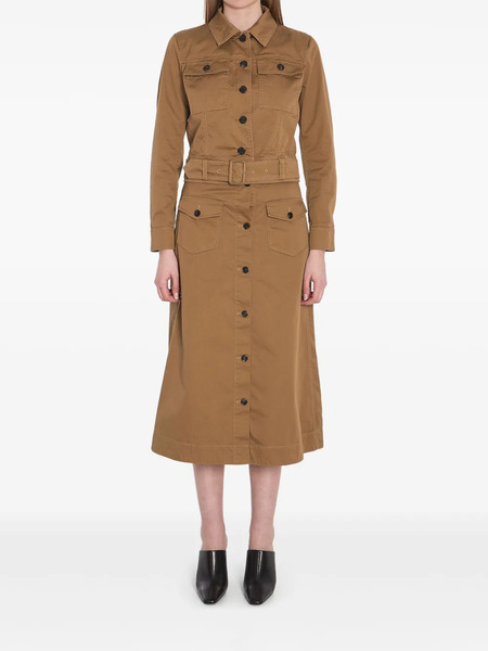 Saint Laurent Cropped Twill Jacket - Brown 