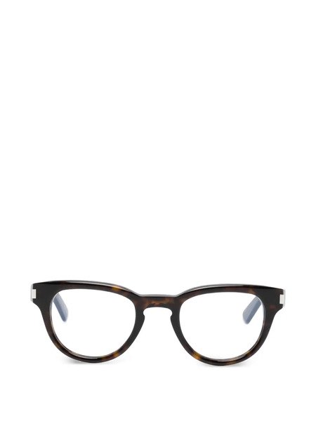  Saint Laurent Eyewear Geometric-frame Glasses - Brown 