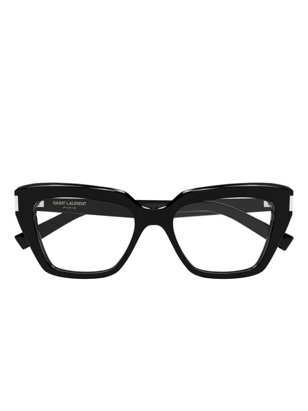  Saint Laurent Eyewear Geometric Glasses - Black 