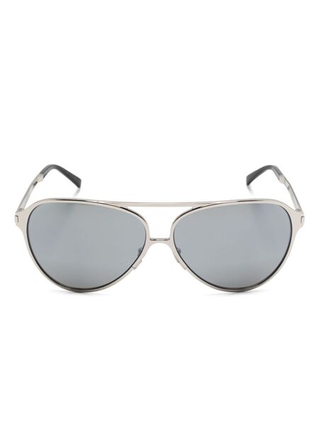  Saint Laurent Eyewear Pilot-frame Sunglasses - Silver 