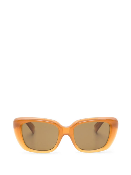  Saint Laurent Eyewear Rectangle-frame Sunglasses - Brown 