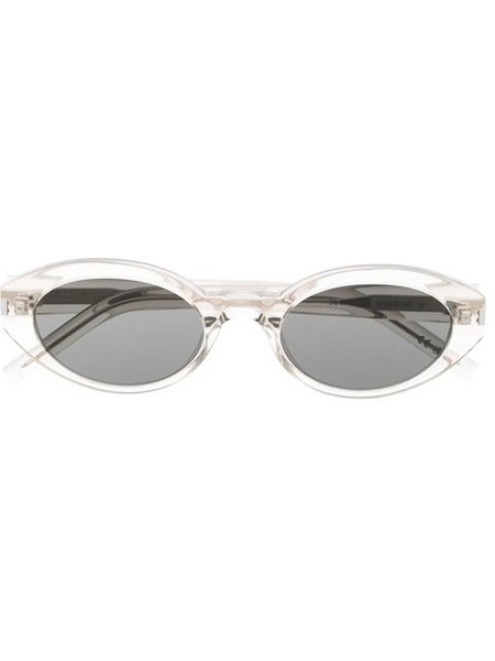  Saint Laurent Eyewear Sl567 Oval-frame Sunglasses - Neutrals 