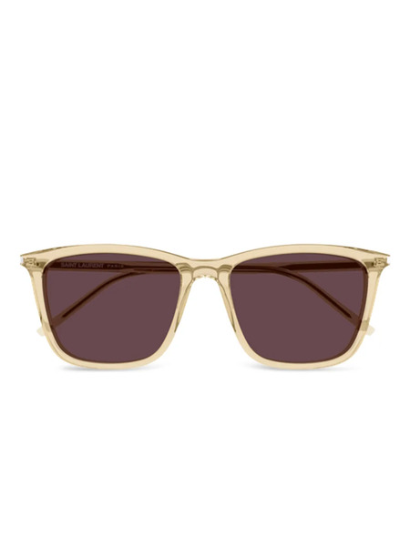  Saint Laurent Eyewear Squeare-frame Sunglasses - Yellow 