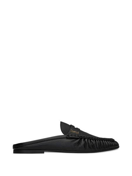  Saint Laurent Le Loafer Cassandre Mules - Black 