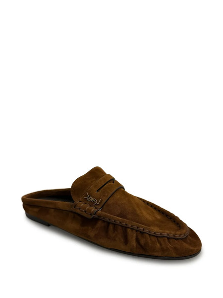  Saint Laurent Le Loafer Mules Loafers - Brown 