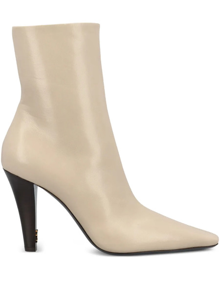  Saint Laurent Leather Ankle Boots - Neutrals 
