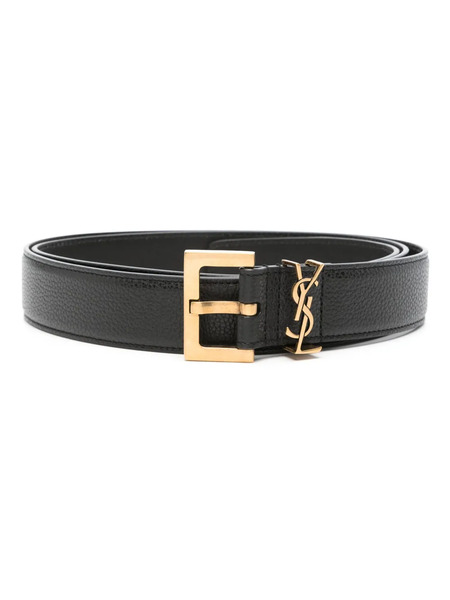  Saint Laurent Leather Belt - Black 