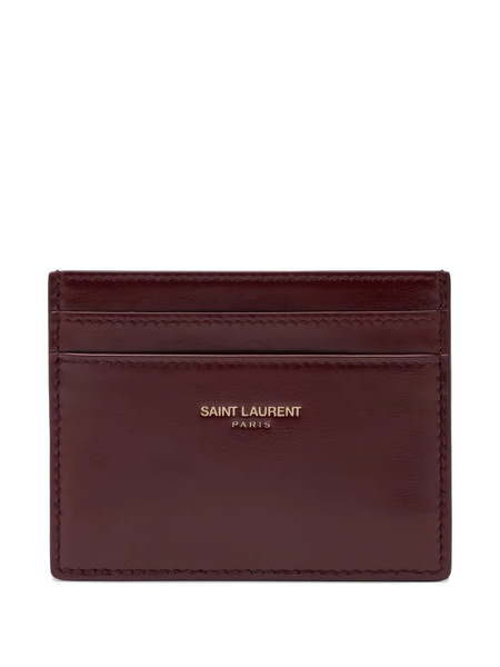  Saint Laurent Leather Cardholder - Red 
