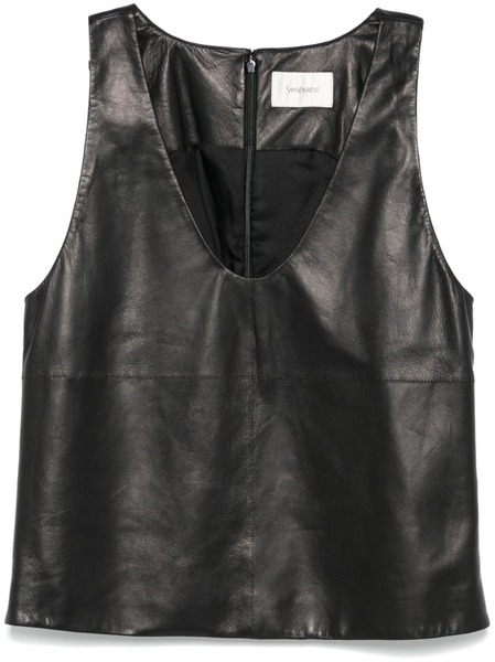  Saint Laurent Leather Top - Black 