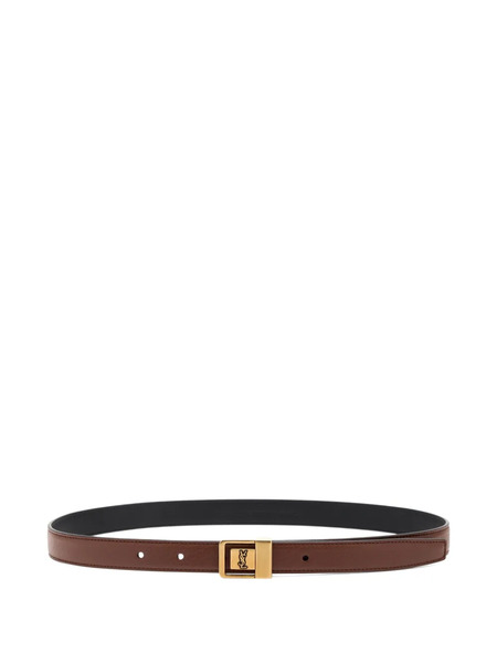  Saint Laurent Logo-buckle Belt - Brown 