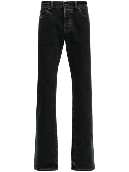  Saint Laurent Logo-button Jeans - Black 