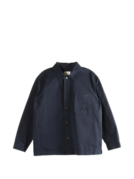  Saint Laurent Logo-embroidered Jacket - Blue 