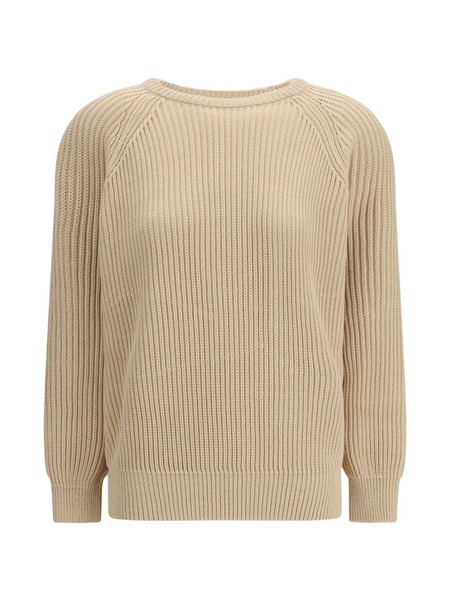  Saint Laurent Long-sleeve Cotton Sweater - Neutrals 