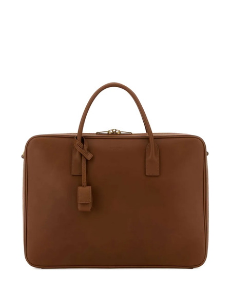  Saint Laurent Medium Leather Briefcase - Brown 