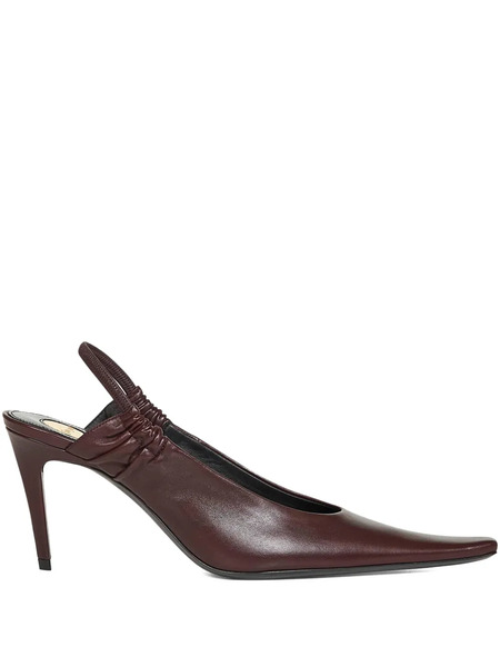  Saint Laurent 75mm Anne-marie Slingback Pumps - Red 