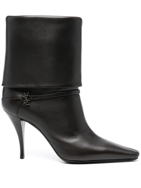  Saint Laurent 85mm Folded Boots - Black 