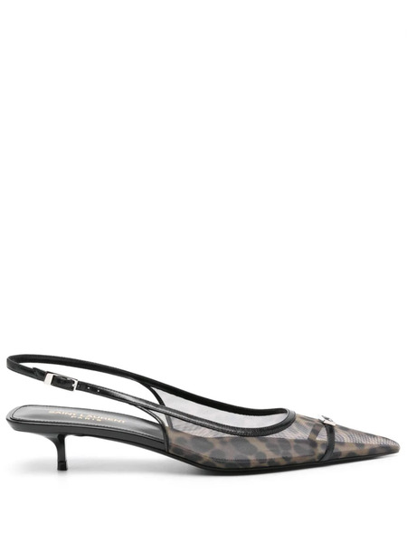  Saint Laurent 30mm Oxalis Slingback Pumps - Neutrals 