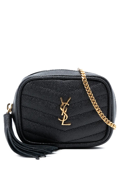  Saint Laurent Pre-owned 2021 Baby Matelasse Grain De Poudre Monogram Lou Camera Bag Crossbody Bag - Black 