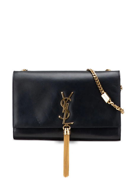  Saint Laurent Pre-owned 2013 Medium Smooth Calfskin Classic Monogram Kate Tassel Crossbody Bag - Black 