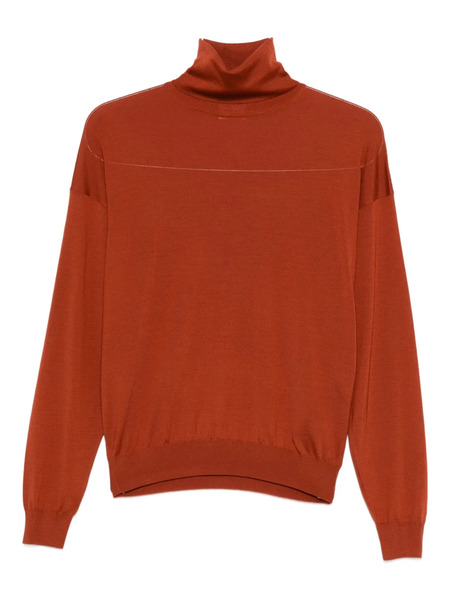 Saint Laurent Roll-neck Top - Red 