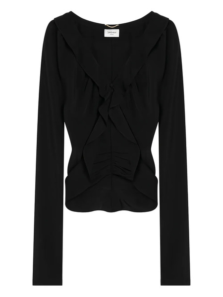  Saint Laurent Silk Blouse - Black 