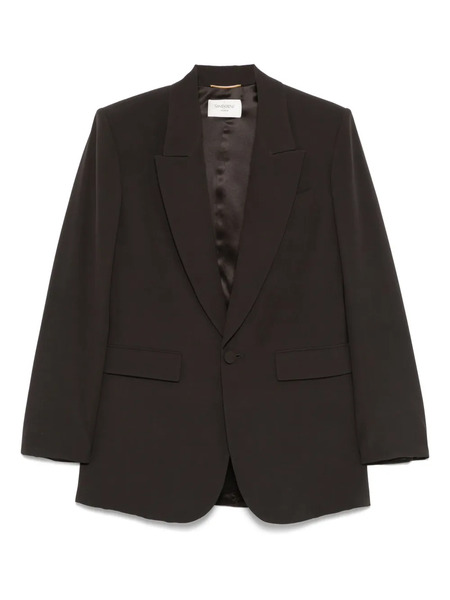  Saint Laurent Silk Single-breasted Blazer - Green 