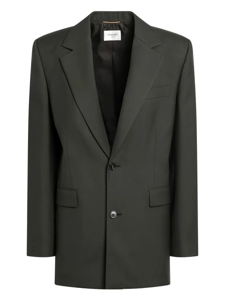  Saint Laurent Single-breasted Flap-pocket Blazer - Green 