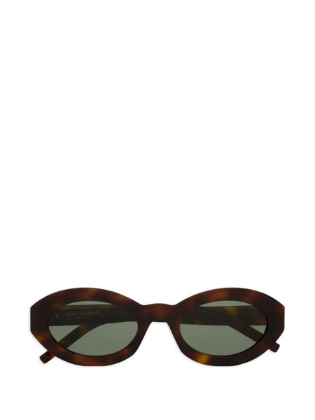  Saint Laurent Sl M136 Oval-frame Sunglasses - Brown 