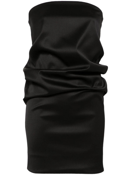  Saint Laurent Strapless Wool-blend Minidress - Black 
