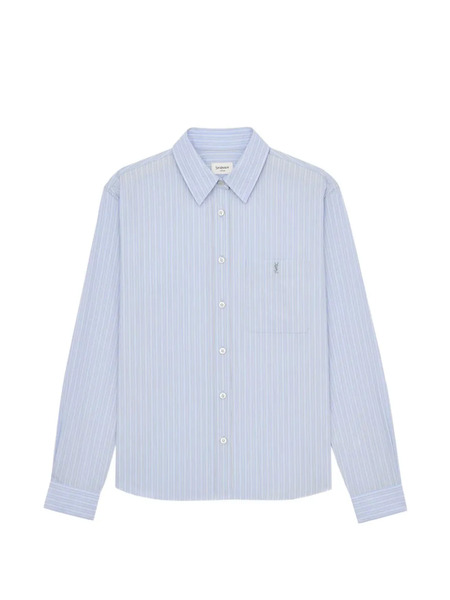  Saint Laurent Stripe-pattern Blouse - Blue 