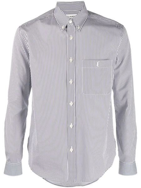  Saint Laurent Striped Button-down Shirt - Blue 