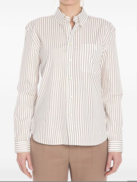  Saint Laurent Striped Shirt - Neutrals 