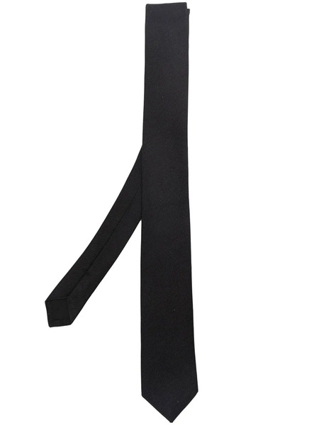  Saint Laurent Textured Silk Tie - Black 