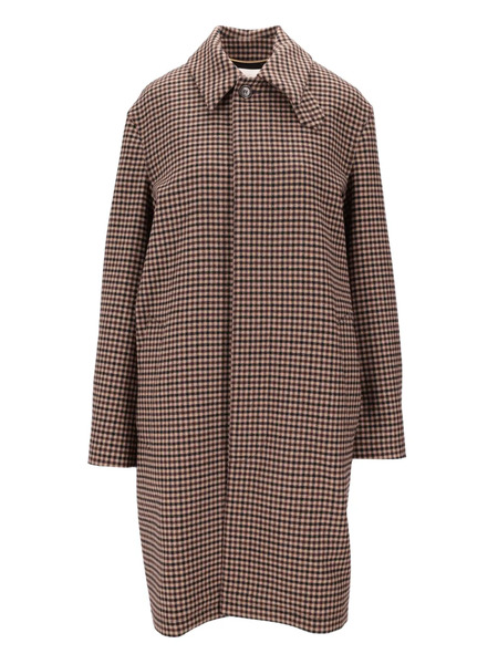  Saint Laurent Vichy Checked Coat - Neutrals 
